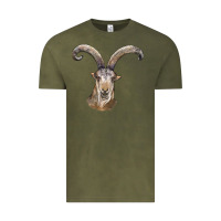 Vintage Olive spanish goat face Vintage Tee - LillyAllenDesigns