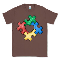 Chestnut autism puzzle Classic Tee - MaliasSmallBusiness