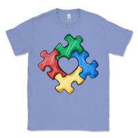 Colony Blue autism puzzle Classic Tee - MaliasSmallBusiness