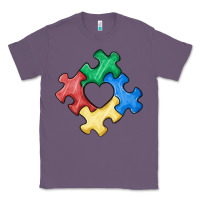 Lavender autism puzzle Classic Tee - MaliasSmallBusiness