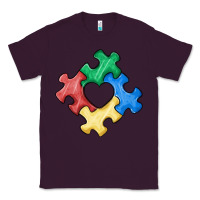 Plum autism puzzle Classic Tee - MaliasSmallBusiness