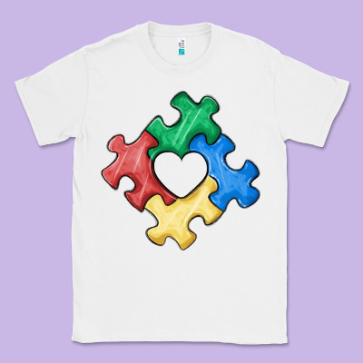 Autism Puzzle Classic Tee Designed By Maliassmallbusiness