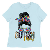 Baby Blue autism mom Ladies Tee - SublimationCraftShop