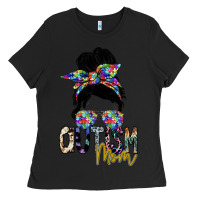 Black autism mom Ladies Tee - SublimationCraftShop