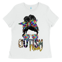 White autism mom Ladies Tee - SublimationCraftShop