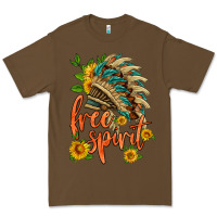 Cacao free spirit sunflower and indian headdress Premium Tee - HRA Design Shop