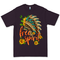 Plum free spirit sunflower and indian headdress Premium Tee - HRA Design Shop