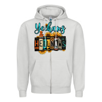 Dove Grey yeehaws and hellnaws Zipper Hoodie - Jasminsmagicworld