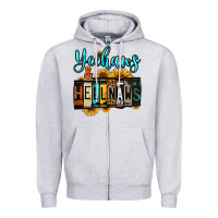 Heather Grey yeehaws and hellnaws Zipper Hoodie - Jasminsmagicworld