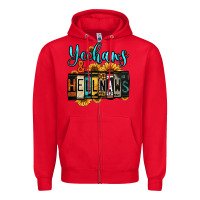 Red yeehaws and hellnaws Zipper Hoodie - Jasminsmagicworld