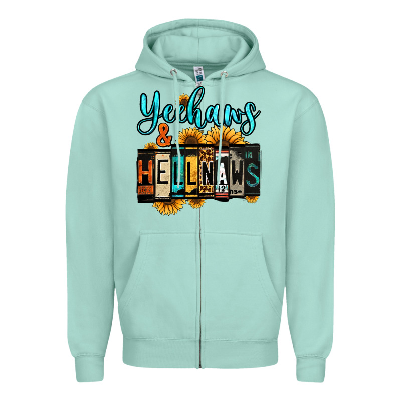 Yeehaws And Hellnaws Zipper Hoodie by Jasminsmagicworld | Teevron