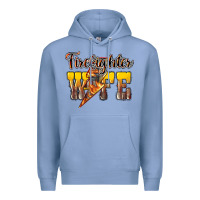Colony Blue Firefighter wife lightning bolt Premium Hoodie - HowdyJamesFarm