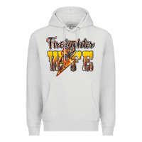 Dove Grey Firefighter wife lightning bolt Premium Hoodie - HowdyJamesFarm