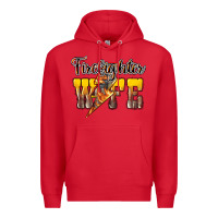 Red Firefighter wife lightning bolt Premium Hoodie - HowdyJamesFarm