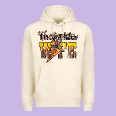 Firefighter Wife Lightning Bolt Premium Hoodie Designed By Howdyjamesfarm