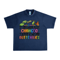 Navy if nothing ever changed thered be no butterflies Urban Heavy Tee - MaliasSmallBusiness