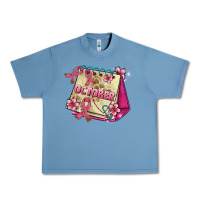 Pebble Blue pink cancer ribbon and october calendar Urban Heavy Tee - AdoDesignShop