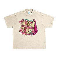 Sandshell pink cancer ribbon and october calendar Urban Heavy Tee - AdoDesignShop