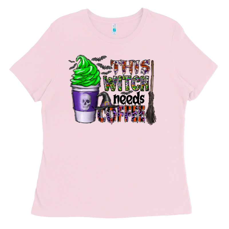 This Witch Needs Coffee Ladies Tee by CowhideDigitalArt | Teevron