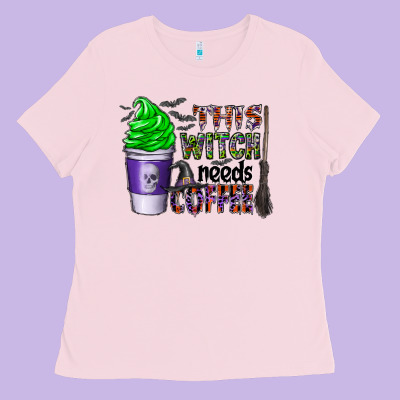 This Witch Needs Coffee Ladies Tee Designed By Cowhidedigitalart