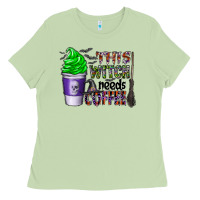 Matcha this witch needs coffee Ladies Tee - CowhideDigitalArt