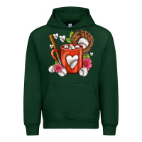 Forest Green Baseball Coffee cup Urban Hoodie - FaDigitalArtStudio