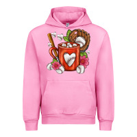 Fuchsia Pink Baseball Coffee cup Urban Hoodie - FaDigitalArtStudio