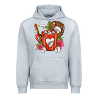 Heather Grey Baseball Coffee cup Urban Hoodie - FaDigitalArtStudio