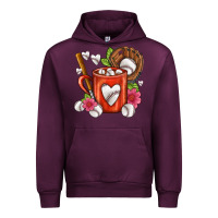 Mauve Wine Baseball Coffee cup Urban Hoodie - FaDigitalArtStudio