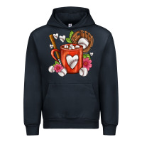 Navy Baseball Coffee cup Urban Hoodie - FaDigitalArtStudio