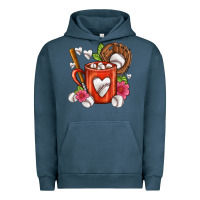 Pigment Midnight Navy Baseball Coffee cup Urban Hoodie - FaDigitalArtStudio