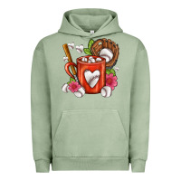 Pigment Oil Green Baseball Coffee cup Urban Hoodie - FaDigitalArtStudio
