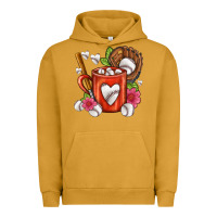 Pigment Peanut Butter Baseball Coffee cup Urban Hoodie - FaDigitalArtStudio