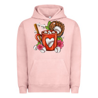 Pigment Salmon Baseball Coffee cup Urban Hoodie - FaDigitalArtStudio