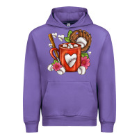 Tulip Baseball Coffee cup Urban Hoodie - FaDigitalArtStudio