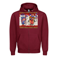Burgundy usa hot dog coca tumbler Zipper Hoodie - BarkalooDesign