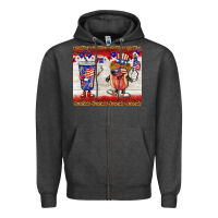 Charcoal Heather usa hot dog coca tumbler Zipper Hoodie - BarkalooDesign