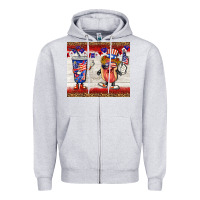 Heather Grey usa hot dog coca tumbler Zipper Hoodie - BarkalooDesign