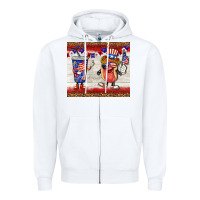 White usa hot dog coca tumbler Zipper Hoodie - BarkalooDesign