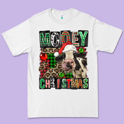 Mooey Christmas Premium Tee Designed By Fadigitalartstudio