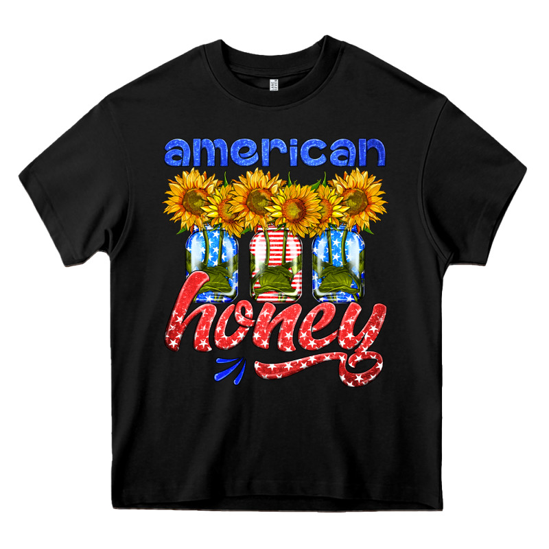 American Honey Sunflower Mason Jar Heavy Core Tee by HRA Design Shop | Teevron