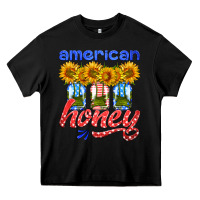 Black american honey sunflower mason jar Heavy Core Tee - HRA Design Shop