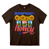 Chocolate Brown american honey sunflower mason jar Heavy Core Tee - HRA Design Shop