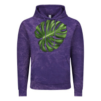 Cloud Purple Monstera Leaf Vintage Hoodie - LillyAllenDesigns