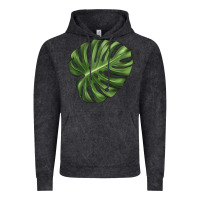 Vintage Black Monstera Leaf Vintage Hoodie - LillyAllenDesigns