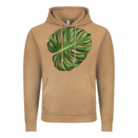 Vintage Camel Monstera Leaf Vintage Hoodie - LillyAllenDesigns