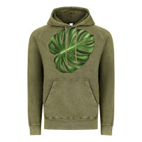 Vintage Olive Monstera Leaf Vintage Hoodie - LillyAllenDesigns