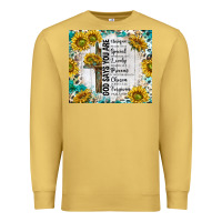 Antique Gold god says you are with sunflower Premium Sweatshirt - TumblerDesignByShophia