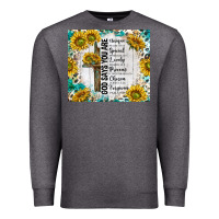 Charcoal Heather god says you are with sunflower Premium Sweatshirt - TumblerDesignByShophia