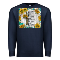 Navy god says you are with sunflower Premium Sweatshirt - TumblerDesignByShophia